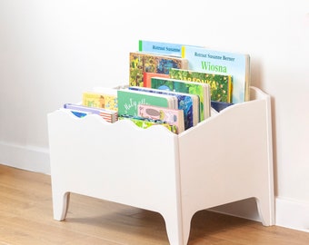 Libreria Montessori, Scatola per giocattoli, Porta libri, Libreria per bambini