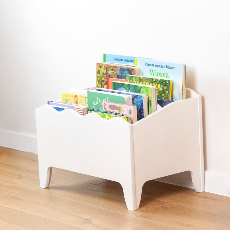 Libreria Montessori, Scatola per giocattoli, Porta libri, Libreria per bambini immagine 1