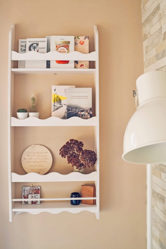 Cookbook wall deals shelf