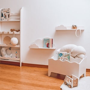 Libreria Montessori, Scatola per giocattoli, Porta libri, Libreria per bambini immagine 9