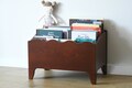 Dark Brown Montessori Bookcase: Low Plywood Kids Bookshelf