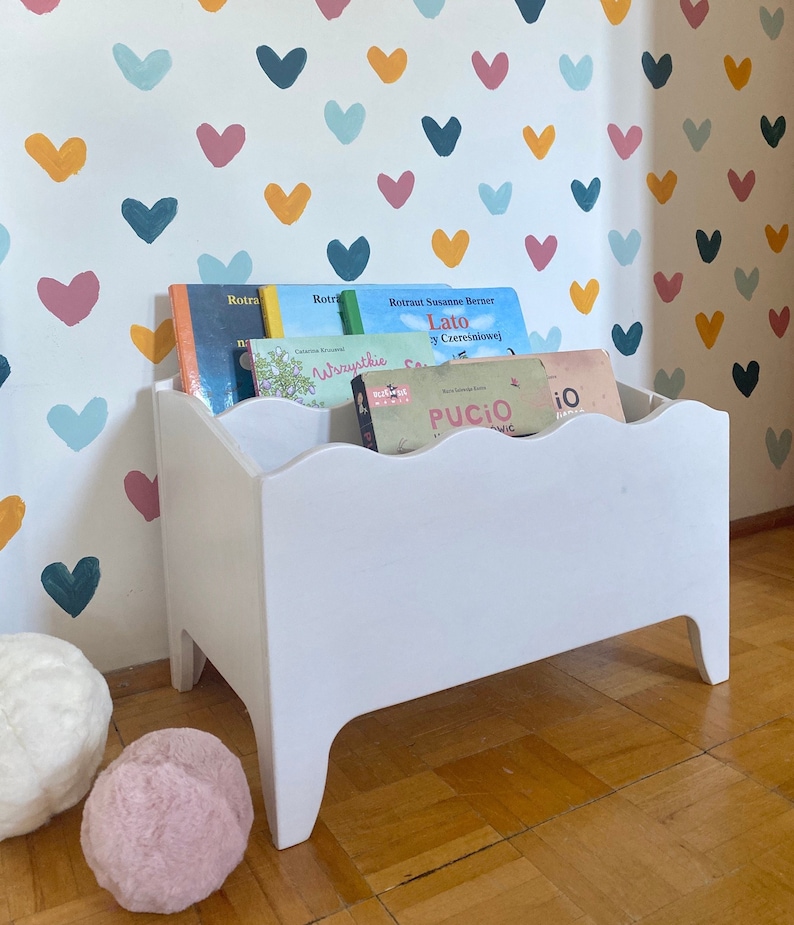 Libreria Montessori, Scatola per giocattoli, Porta libri, Libreria per bambini immagine 3