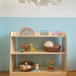 Wooden Montessori Toy Shelf, Toddler Toy Shelf, Toys Storage image 4