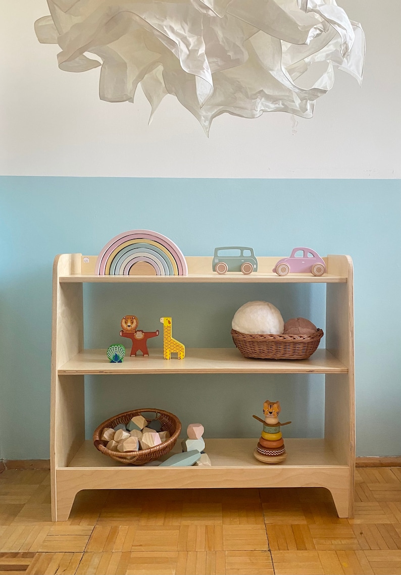 Wooden Montessori Toy Shelf, Toddler Toy Shelf, Toys Storage image 4