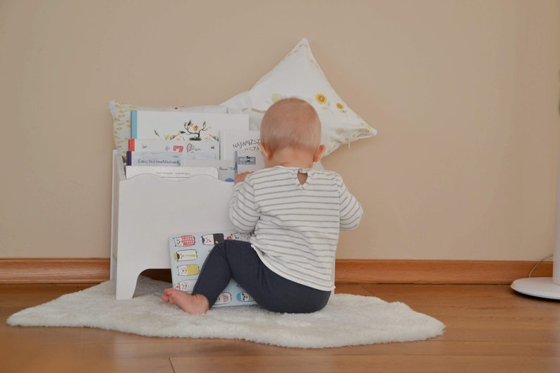 Libreria Montessori, Scatola per giocattoli, Porta libri, Libreria per bambini immagine 7