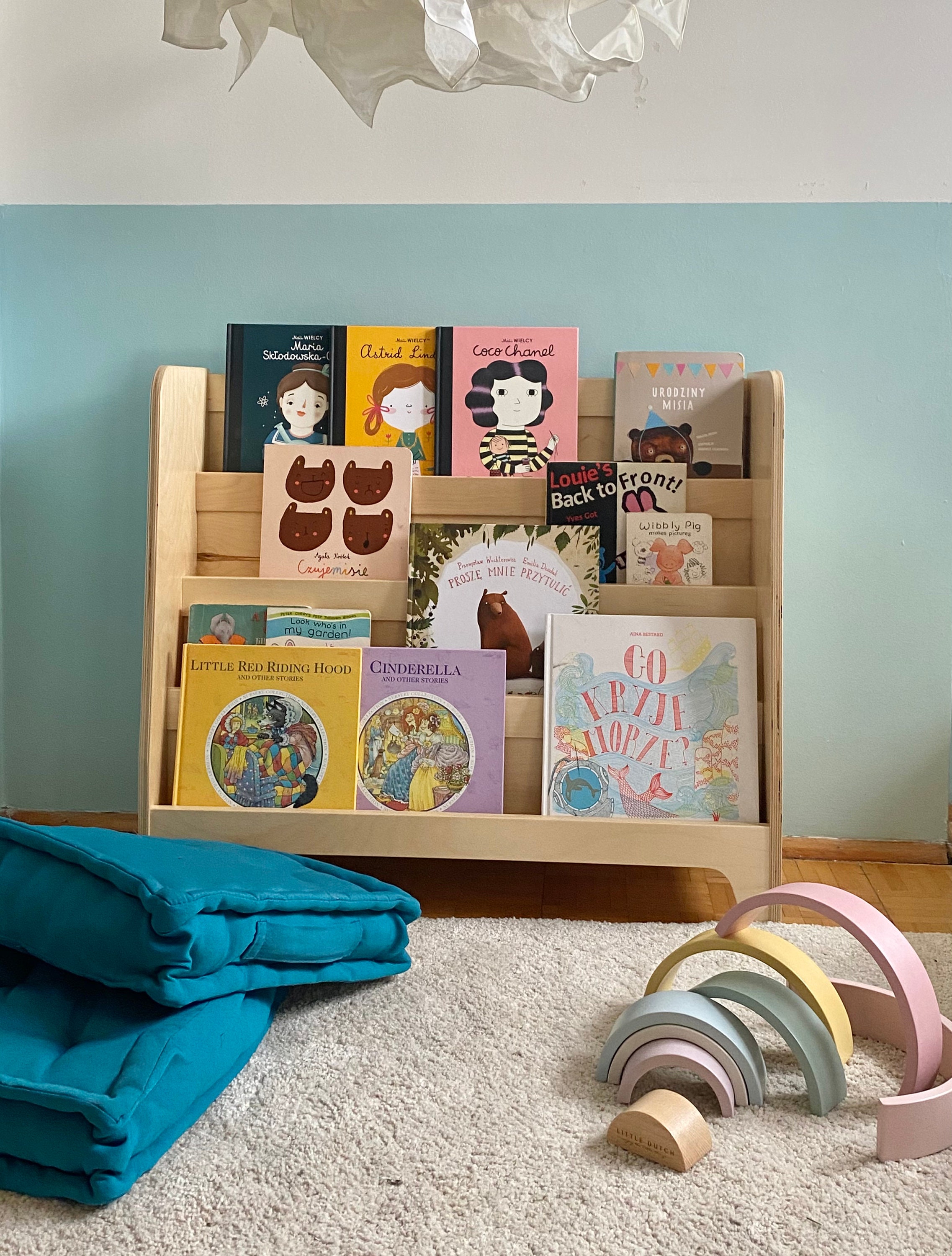 Un conjunto de estantería Montessori, estantería de juguetes y caja de  libros, muebles Montessori, caja de almacenamiento de juguetes, estantería  para el baúl -  México