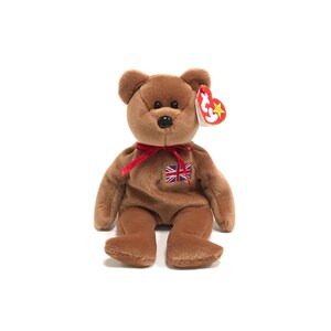 Vintage TY "Britannia" der Bär (1997) Mütze Baby - UK Exclusive