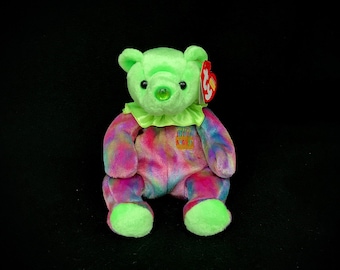 Vintage TY "August" the Birthday Bear (2001) Beanie Baby