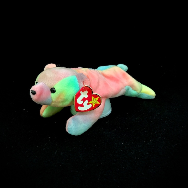 Vintage TY "Sammy" the Rainbow Bear (1998) Beanie Baby