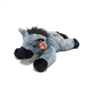 Vintage TY "Lefty" o Burro Democrata (2000) Beanie Buddy