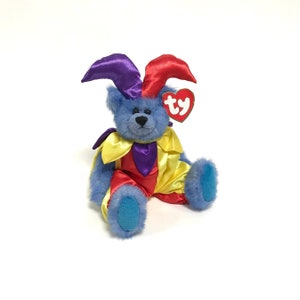 Vintage TY "Calliope" the Jester Bear // The Attic Treasures Collection