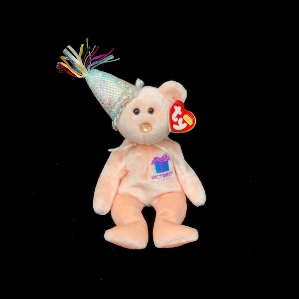 Vintage TY "October" the Birthday Bear (2002) Beanie Baby