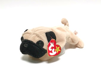 Vintage TY "Pugsly" the Pug (1996) muts baby