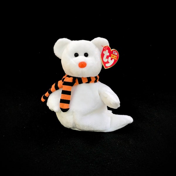 Vintage TY "Quivers" the Ghost-Bear (2002) Beanie Baby