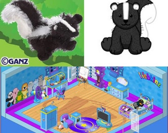 GANZ Webkinz Skunk // New With Sealed Code - Etsy