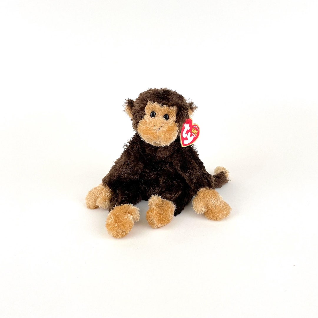 Vintage TY ‘Swinger’ the Monkey (2003) Beanie Baby showing its 5‑inch swinging pose