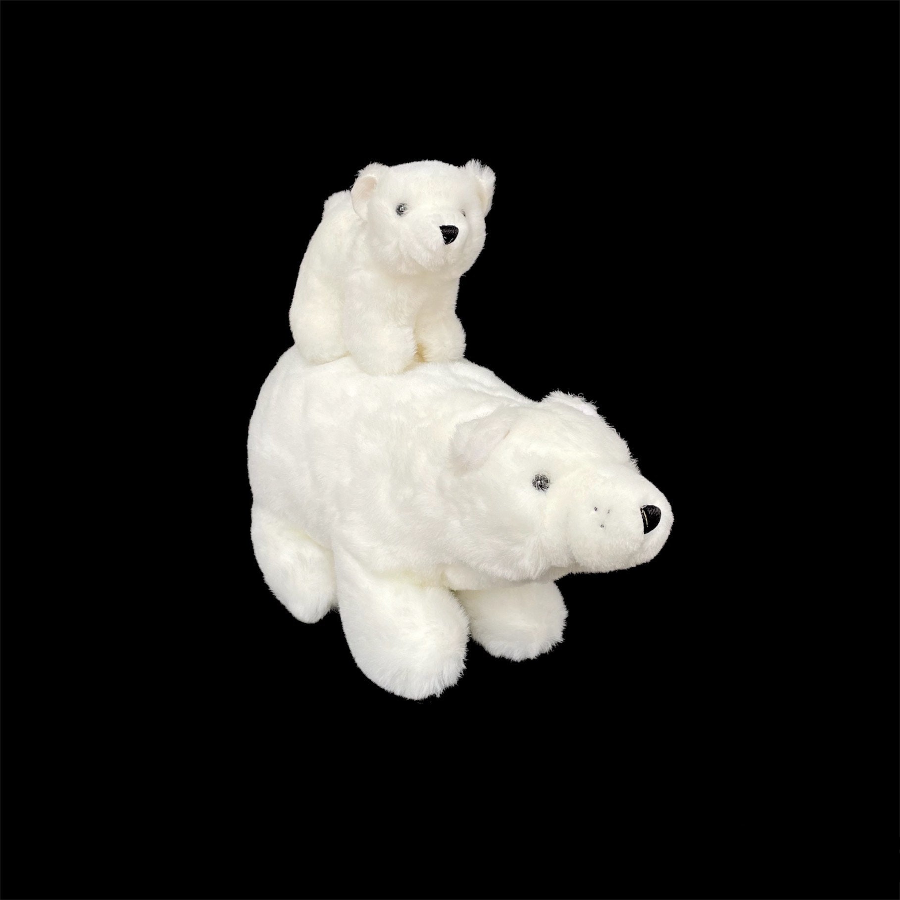 SANTA BEAR シロクマ 白熊 ぬいぐるみ ヴィンテージ レトロ 非売品 ヴィンテージ シロクマのぬいぐるみ 2 個セット // ハンス・デ
