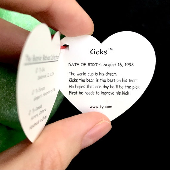 Ty Kicks The Bear 1999 Beanie Buddy Etsy
