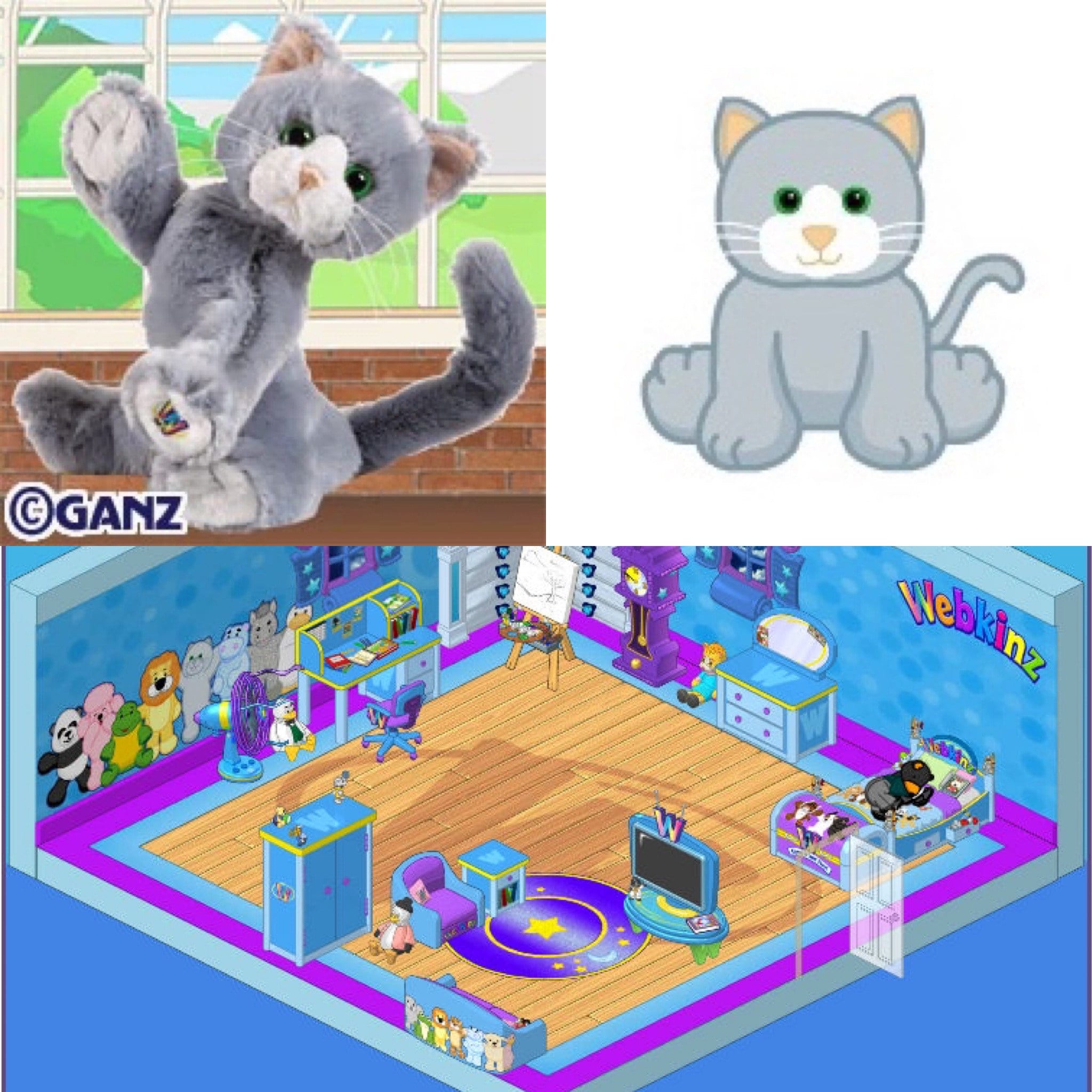 Webkinz Silversoft Cat Brand New With Sealed/Unused Code Tag SMOKE FREE HOME * 