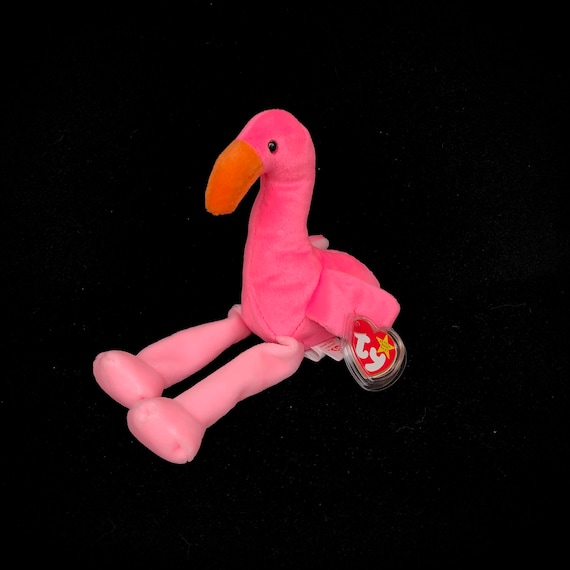 Ty Pinky The Flamingo 1995 Beanie Baby Etsy