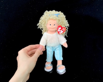 Pluszowa lalka Vintage TY „Sassy Star” Teenie Beanie Bopper (2002) – 9 cali wysokości