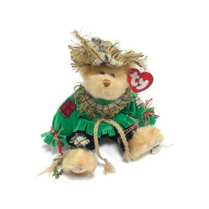 Vintage TY "Alfalfa" the Scarecrow Bear (2000) The Attic Treasures Collection