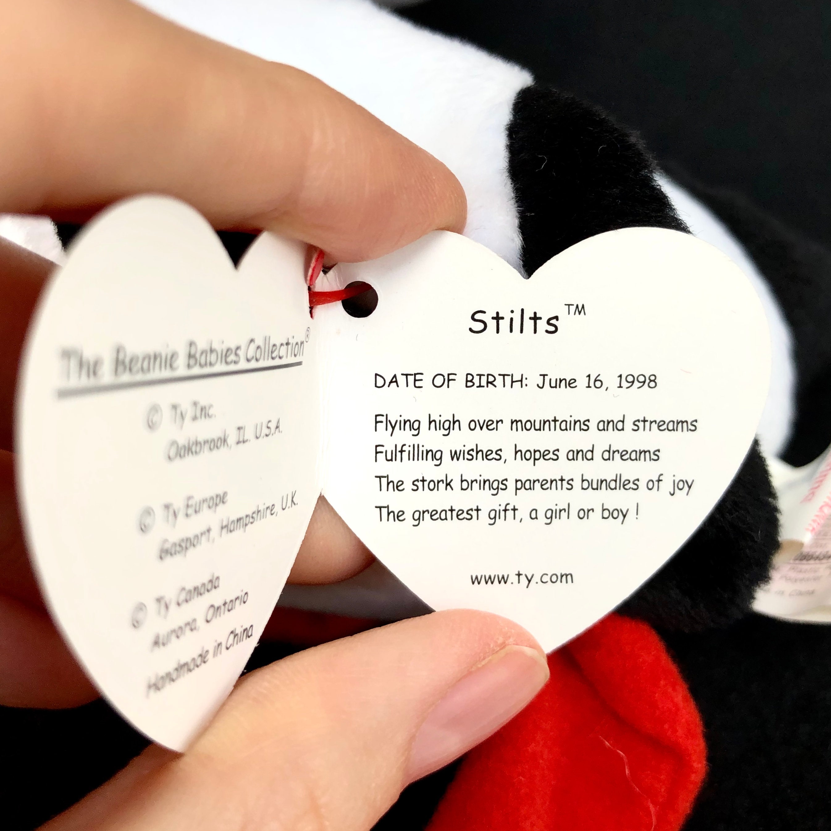TY Stilts the Stork 1998 Beanie Baby Etsy
