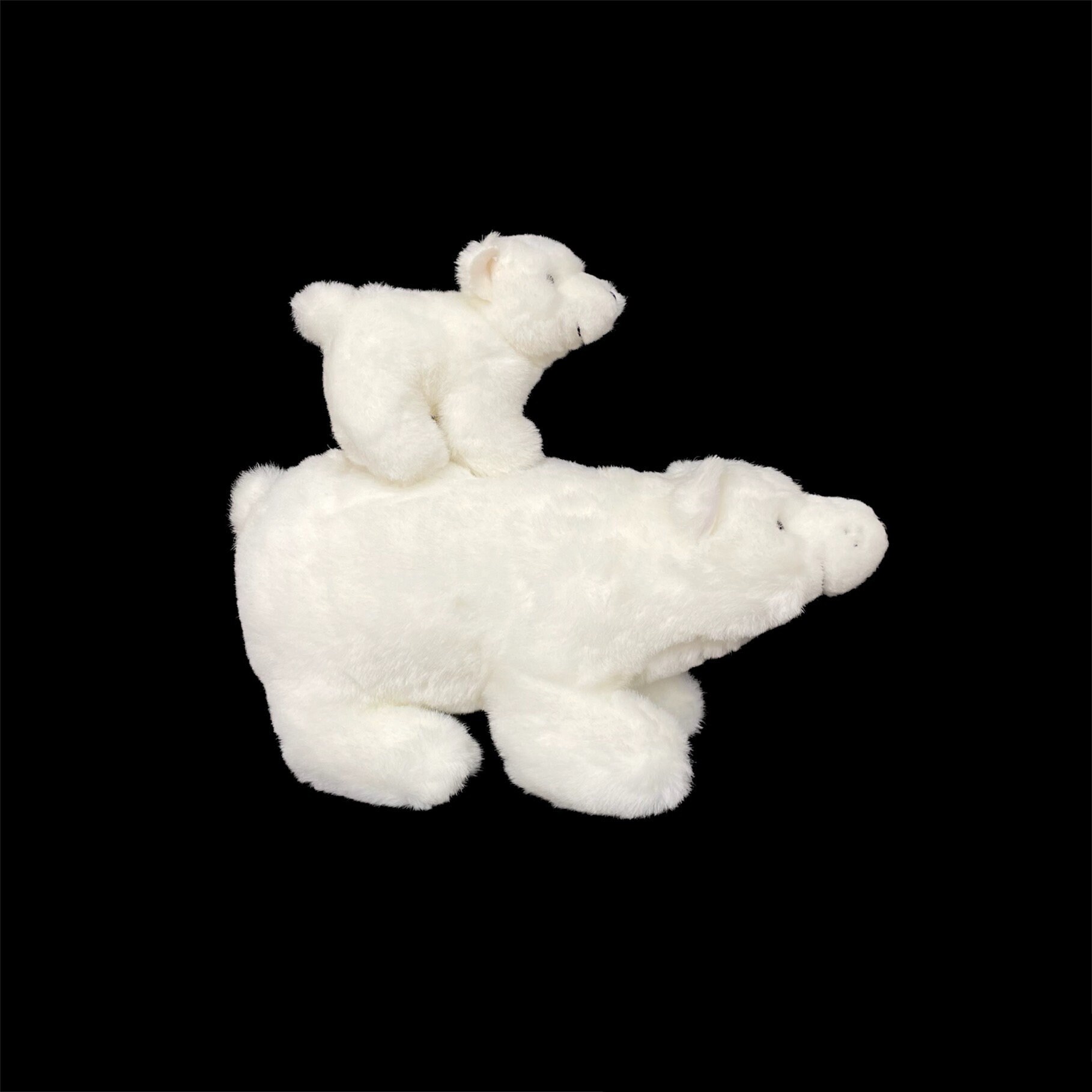 SANTA BEAR シロクマ 白熊 ぬいぐるみ ヴィンテージ レトロ 非売品 Top Toys Dots Bear くま ビンテージ ぬいぐるみ テディベア