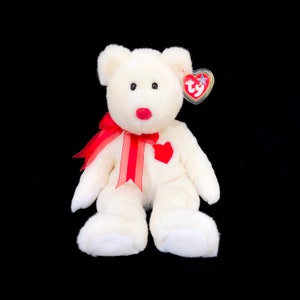 Vintage TY "Valentino" the Bear (1999) Beanie Buddy