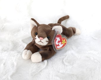 Beanie Babies Ty Animal Collection Collector's POUNCE The Kitten Cat Mint Condition Never Used With Tags Vintage Handmade Stamped