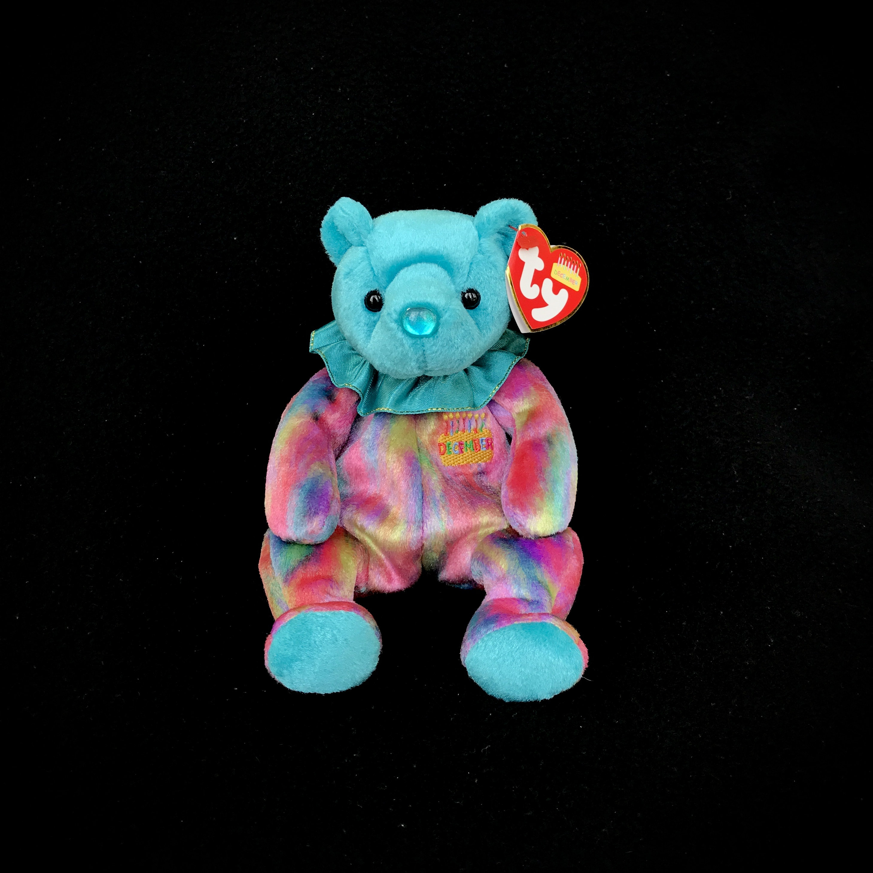 Turquoise+December+Birthday+Birthstone+Ty+Beanie+Babie+8in+Bear+1st+Series+4387  for sale online