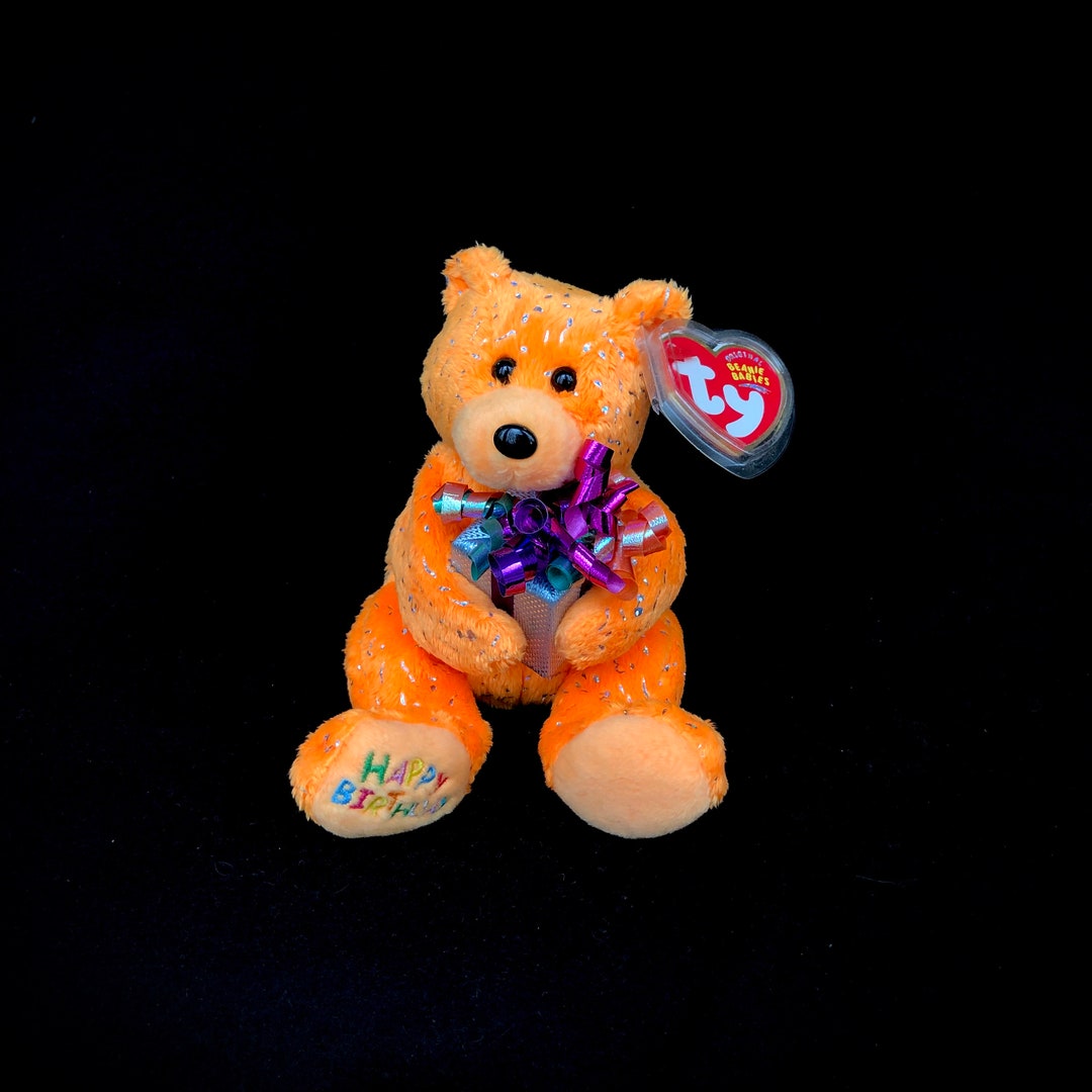 TY Happy Birthday Bear Beanie Baby Etsy