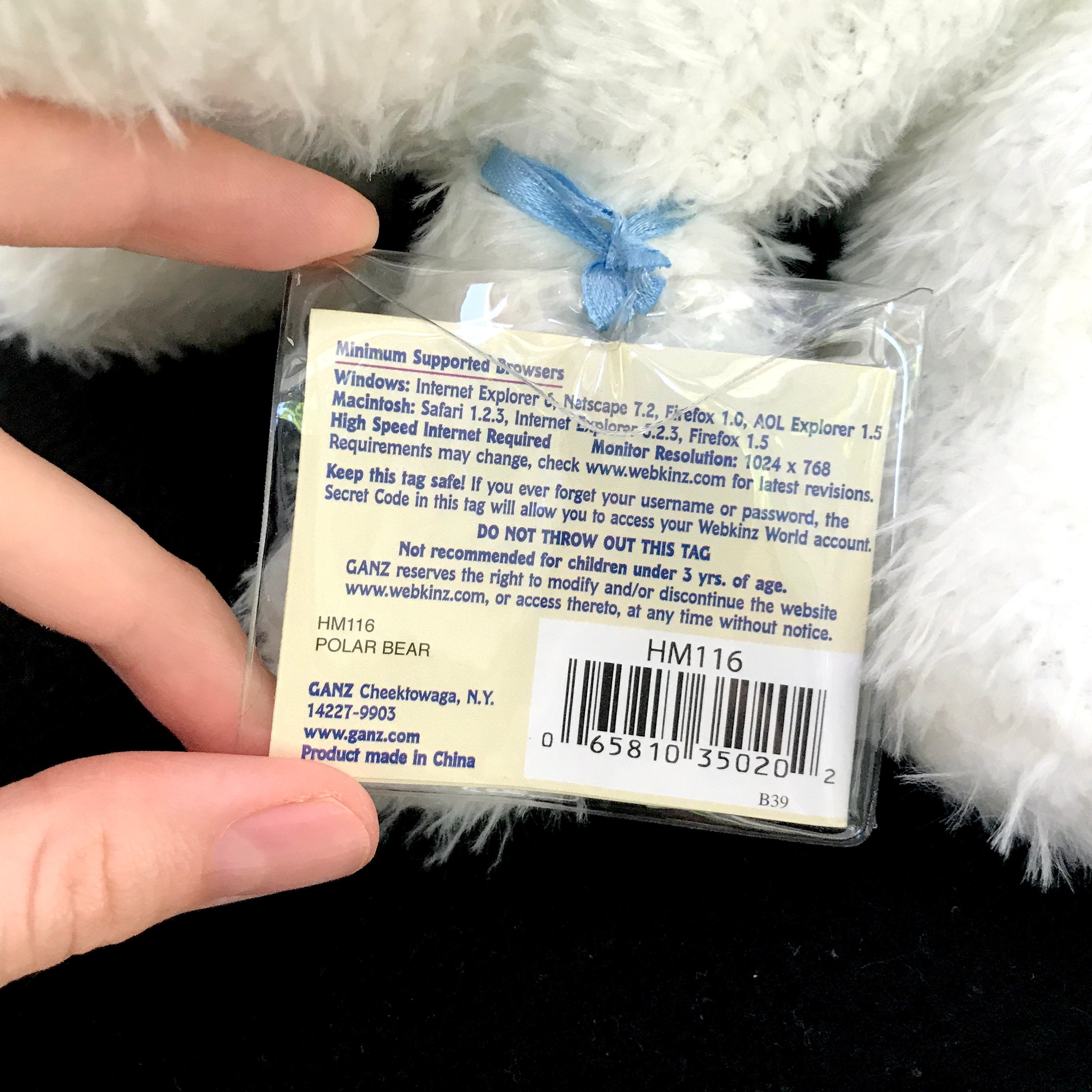 No Plush Toy Webkinz Arctic Polar Bear Unused Code Only 