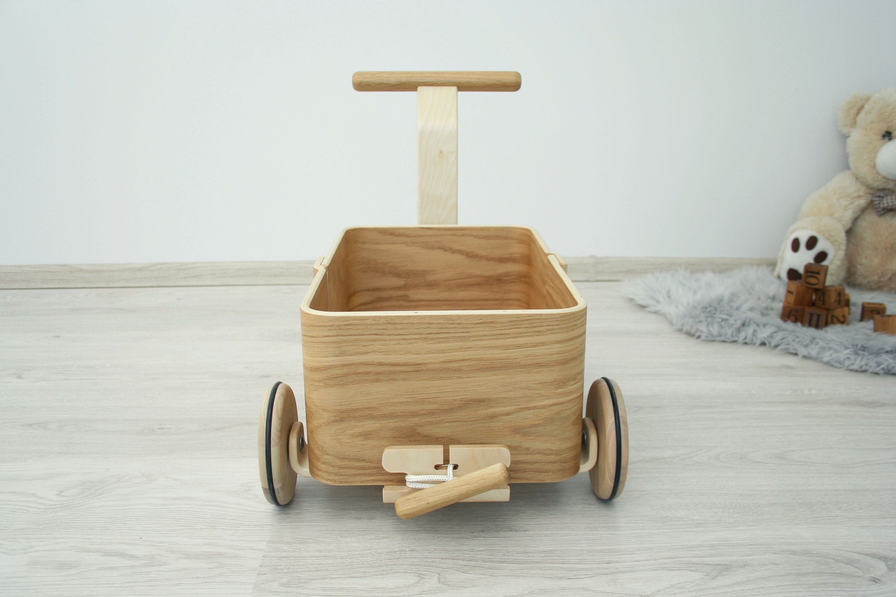 Toddler Walker & Wagon Wooden Toy Box Etsy Ireland