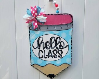 Teacher Pencil Door Sign, Pencil Door Hanger, Classroom Door Sign, Teacher Door Hanger, Classroom Décor, Teacher Appreciation Gift Ideas