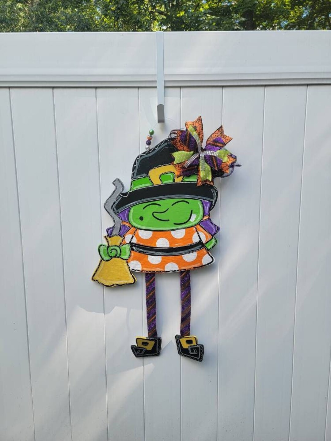 Witch Door Hanger, Halloween Door Hanger, Spooky Season Decor ...