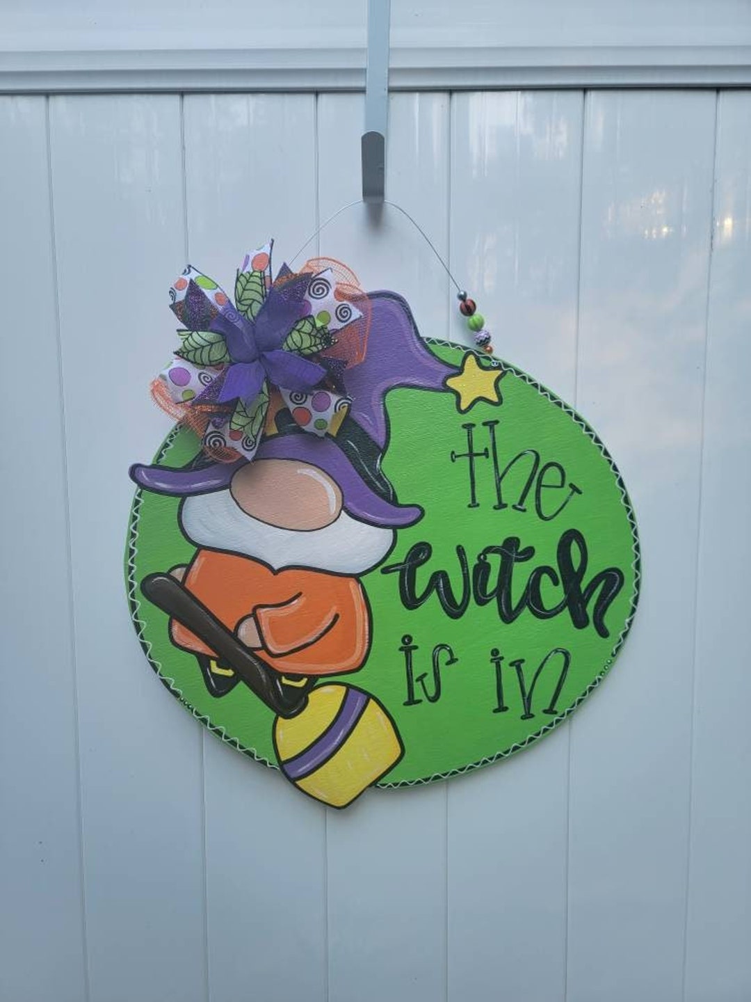 The Witch is in Door Hanger, Halloween Door Hanger, Spooky Season Decor ...