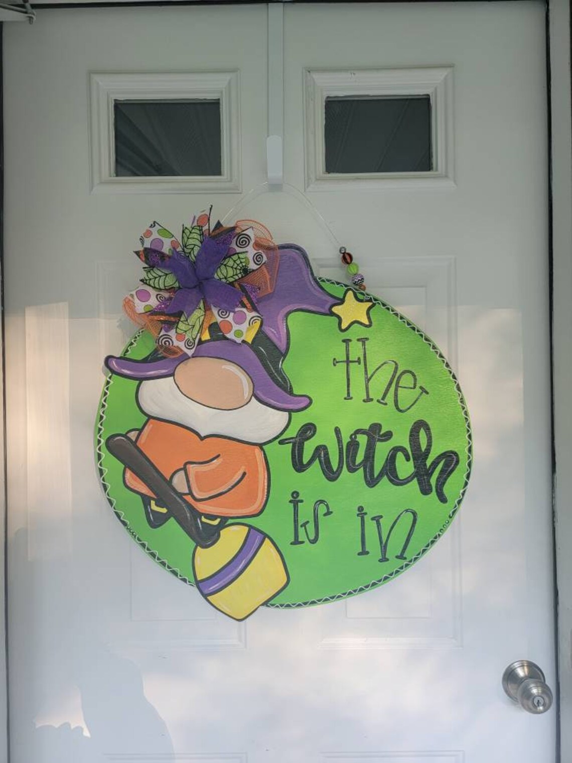 The Witch is in Door Hanger, Halloween Door Hanger, Spooky Season Decor ...