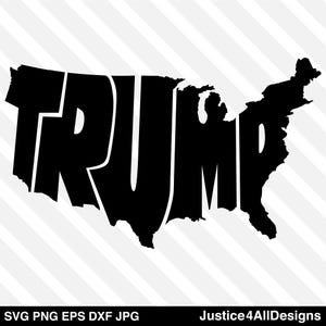 Trump América - Descarga digital SVG Png Dxf Eps Jpg Cricut Silueta Camiseta Elección Voto Presidente Trump Vance 2024 Republicano MAGA
