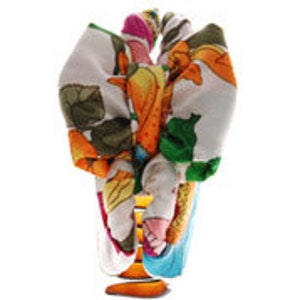 Karin&#39;s Garden 4&quot; “Le Jardin” Silk Charmeuse Jaw Clip. Made in the USA.  Tortoise Clip from France.  Highest Quality