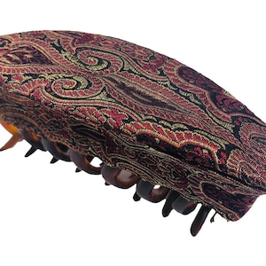 Silk Sari French Jaw Clip: Handmade Hair Accessory