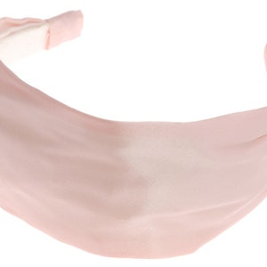 Karin&#39;s Garden 2 1/2&quot;- 3&quot; Silk Charmeuse Pink Scarf Headband Made In The USA