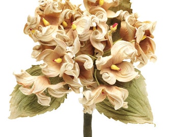 Karin's Garden 4" "Frances" Vintage Hydrangea Flower Pin Brooch