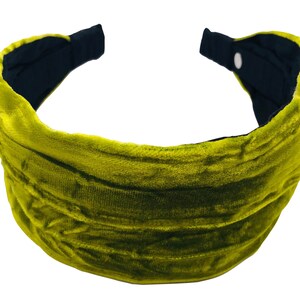 Karin's Garden 2.5-3" Crushed Velvet Scarf Headband.  Made in the USA.  Fabric from Germany.