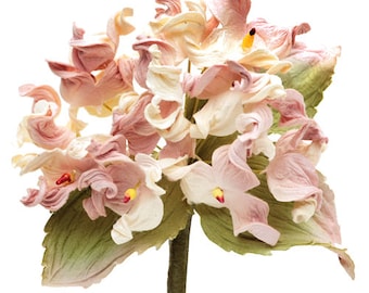 Karin's Garden 4" "Frances" Vintage Hydrangea Flower Pin Brooch