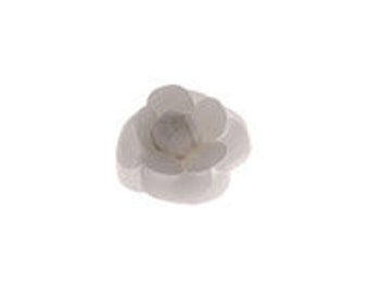 Karin's Garden 3" Classic Silk Satin Camellia Flower Pin Brooch Pin White Clip Flower clip or Flower pin.  Made in the USA