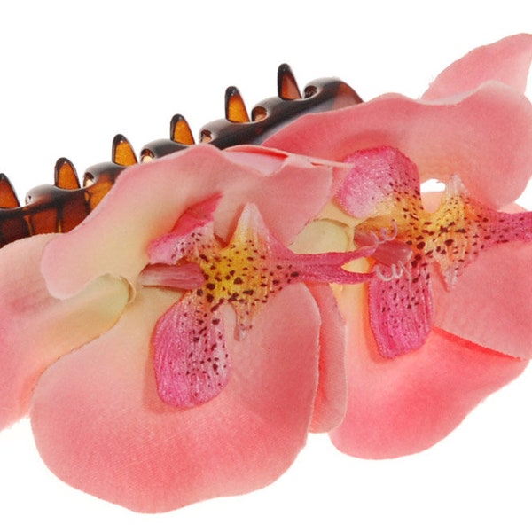 Karin's Garden 4" Orchid French Jaw Clip Hair Accessory Tropical Orchids Handmade in the USA