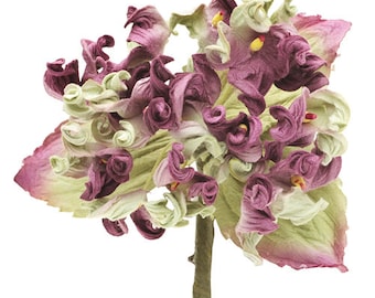 Karin's Garden 4" "Frances" Vintage Hydrangea Flower Pin Brooch