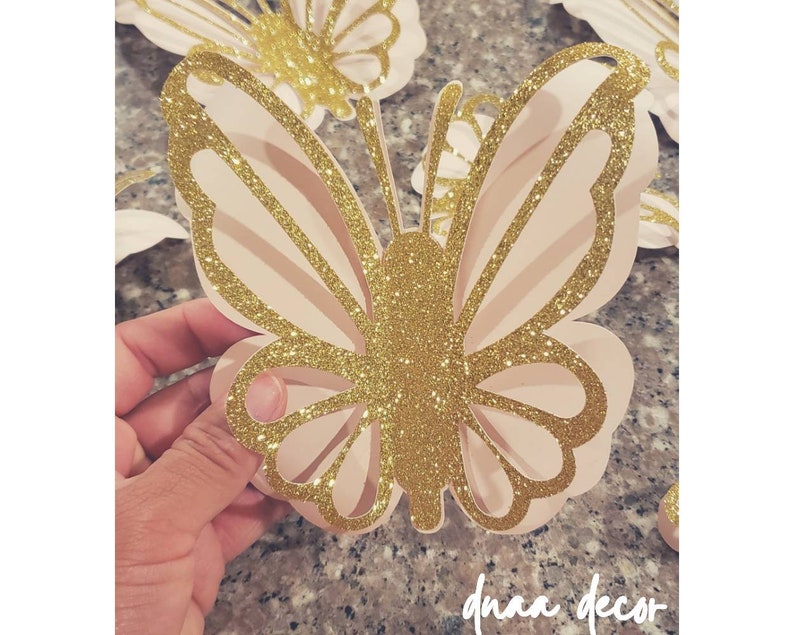 3d butterflies backdrop. Butterfly theme birthday. Baby shower Etsy