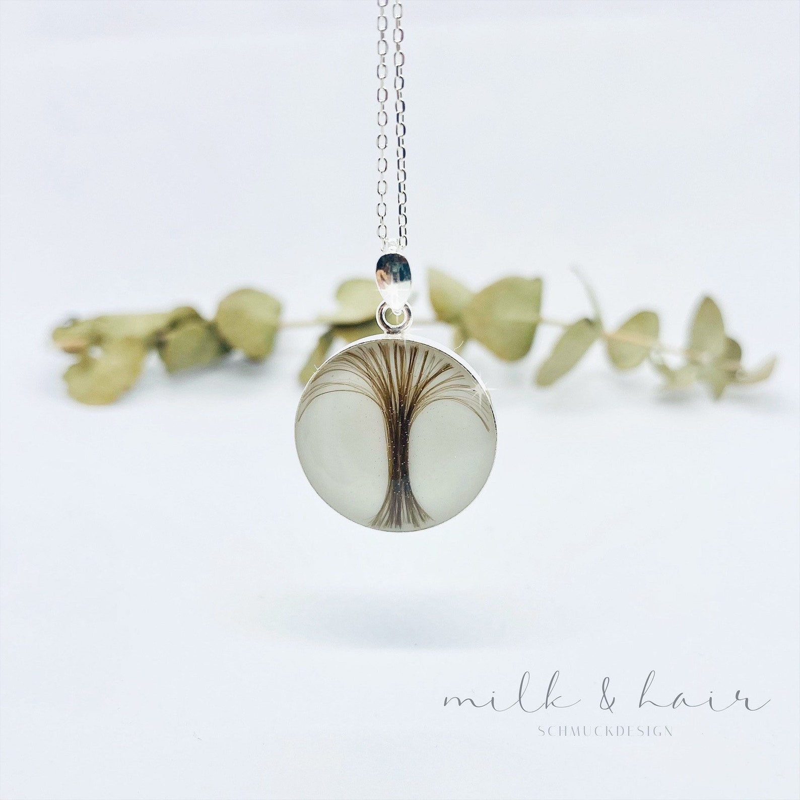 Breast milk jewelry simulated necklace with human hair hair of Etsy